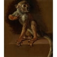 thumbnail image 2 of Jan Weenix 20x23 Gold Ornate Framed and Double Matted Museum Art Print Titled - A Seated Monkey (Before 1685), 2 of 4