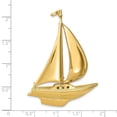 thumbnail image 3 of 14K Yellow Gold Polish Finish 3-Dimensional Moveable Sailboat Slide Pendant, 3 of 3
