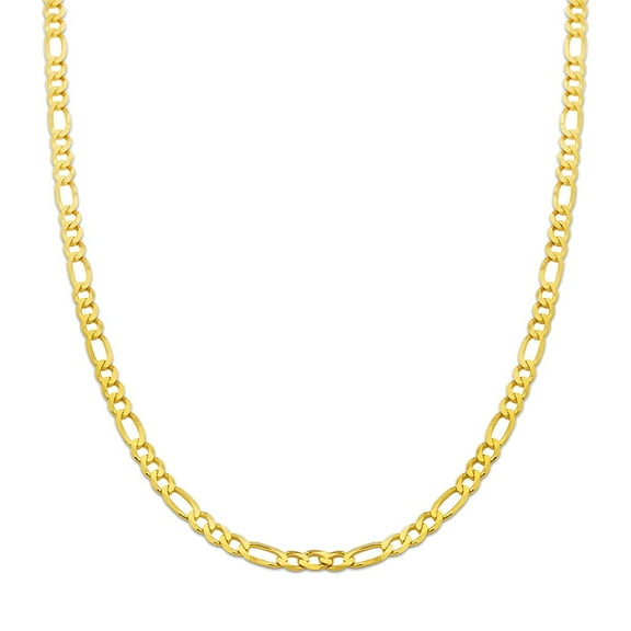 10K Yellow Gold 5.5mm Solid Figaro Chain Necklace (22 inches)