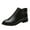 Black, variant on Lovskoo 2024 Ankle Boots for Women Dressy Leather Slip On Round Toe Booties Low Heels Winter Wedding Dress Shoes Black
