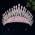 thumbnail image 4 of EXHUMKY Crown Headbands De Moderno En Rosa Para Uso En Bodas Y Fiestas Con Detalle, 4 of 7