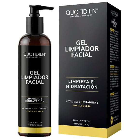 Gel Limpiador con Vitamina C + Aloe Vera Skin Care Facial Quotidien 235ml Quotidien Limpiador Facial Vitamina C Gel Limpiador Facial