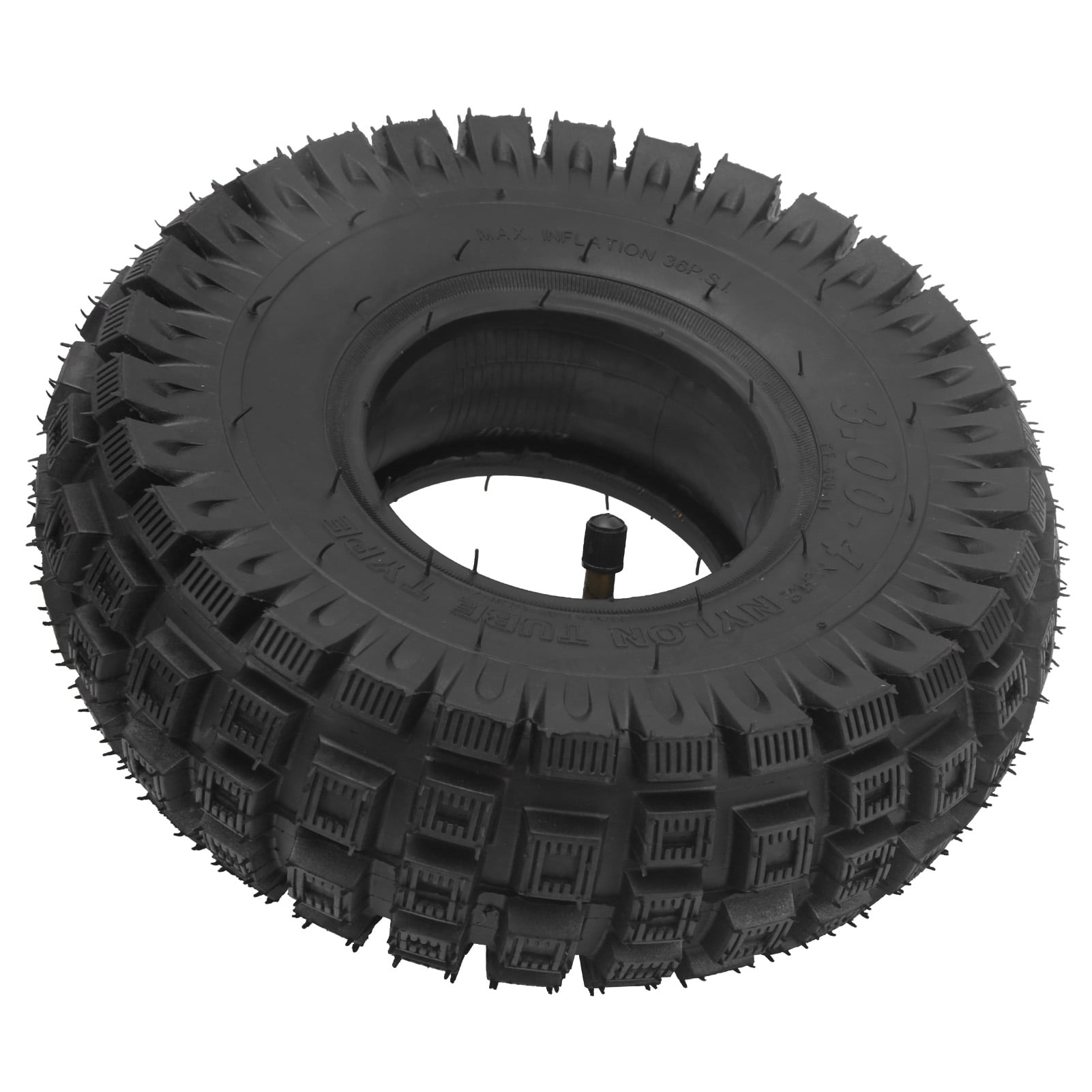 Heavy Duty Tyre 3.00-4 Grey Knobbly Block Tread Electric Scooter Wheel 4 Ply 