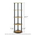 thumbnail image 3 of Furinno 2-99811LC Turn-N-Tube 5-Tier Corner Multipurpose Display Shelves, Set of 2, 3 of 3