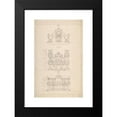 thumbnail image 2 of Jacques Germain Soufflot 11x14 Black Modern Framed Museum Art Print Titled - Drawing of Interior, Facade, and Rear of Church (18th Century), 2 of 5