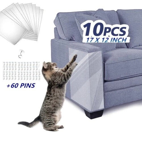 10x Cat Furniture Scratch Guards Couch Protector Anti-Scratch Deterrent Pad Tape