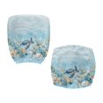 thumbnail image 2 of HELLHERO Sea Turtle Print Computer Office Chair Cover, Universal Office Chair Covers, Washable Rotating Chairs Slipcover, Blue, 2 of 7