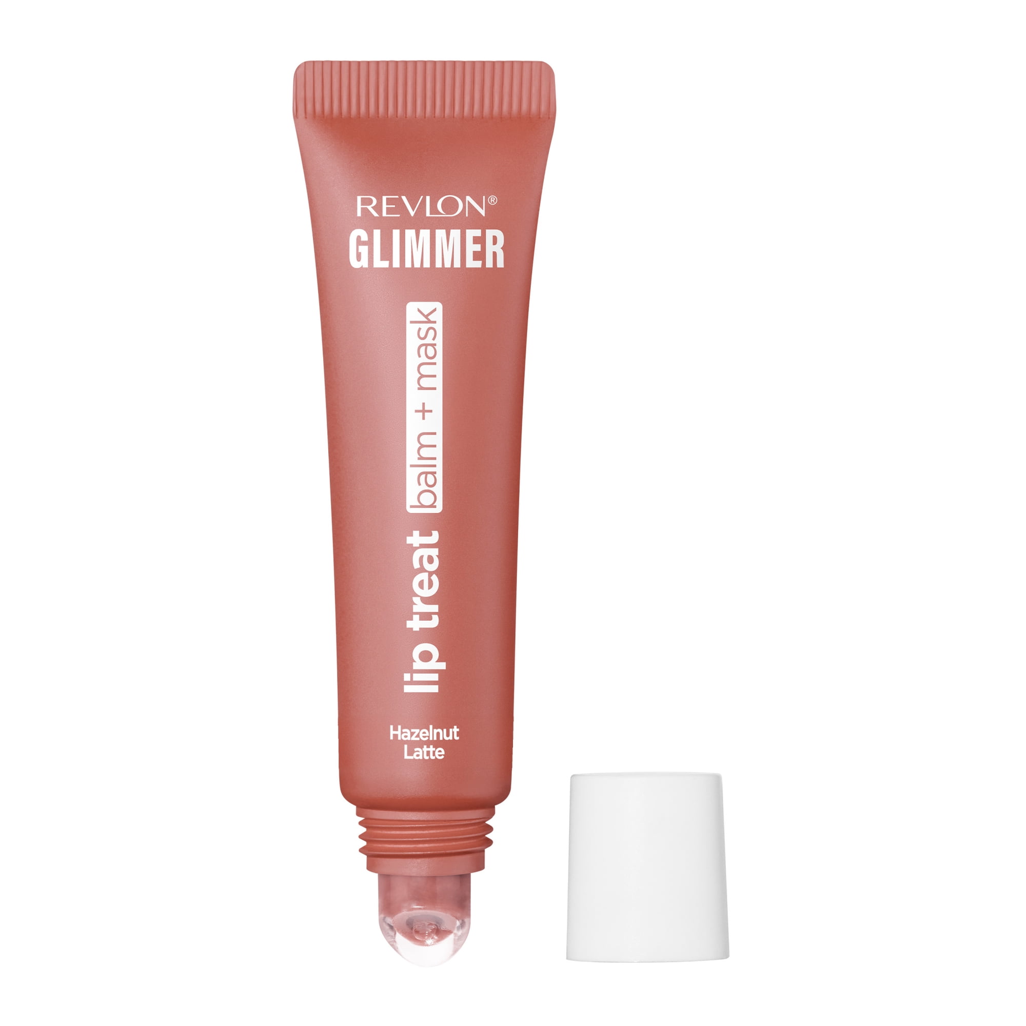 Revlon Glimmer Lip Treat Balm + Mask for Dry Lips, Overnight, 006 Hazelnut Latte, 0.4 fl oz