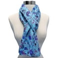 thumbnail image 6 of Blue Floral Print Summer Scarf, 6 of 7