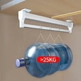 thumbnail image 2 of Extendable Clothes Rail with Pull Out Hangers, Adjustable Telescopic Bar, 40cm, White, 2 of 3