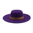 thumbnail image 3 of Wide Brim Cowboy Hat With Decorative Oval Detailing For Everyday Outdoor Wear In All Seasons End, Purple, 3 of 3