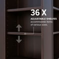 thumbnail image 4 of Prepac Espresso 4-Sided Spinning Media Storage Cabinet, 1040 CD Capacity, 65" x 18.75" x 18.75", 4 of 9