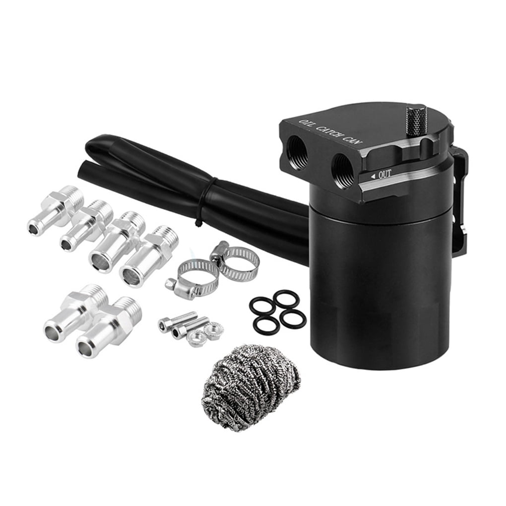 Car Universal Oil Catch Can Aluminum Alloy Reservoir Engine Air Oil