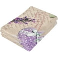 thumbnail image 3 of Dreamtimes Lavender Soft Hand Towels 2-Piece Absorbent Bath Towel Decorative Fingertip Towels for Bathroom Gym Spa Hotel Beach Swimming Pool,14.4" x 28.3", 3 of 7