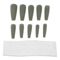 thumbnail image 1 of Uñas postizas de ataúd extralargas, 10 piezas de uñas postizas de cubierta completa, puntas de uñas postizas de ataúd, funcionalidad versátil, 1 of 8
