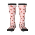 thumbnail image 2 of Lsque Hand Drawn Strawberry Printed Crew Socks Men's Women's LightWeight Thin Casual Calf Socks ,Knee High Socks,Cotton Socks, 2 of 9