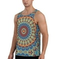 thumbnail image 2 of Haiem Round Mandala Men Workout Tank Top Gym Bodybuilding Sleeveless Muscle T Shirts Athletic Tank Breathable Workout Shirt-XX-Large, 2 of 8