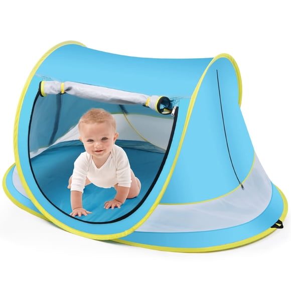 Carpa de playa para bebés Kapeazo, parasol con mosquitera UPF 50+