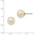 thumbnail image 2 of 1928 Cultura Simulated Pearl Button Post Earrings; for Adults and Teens; for Women and Men, 2 of 2