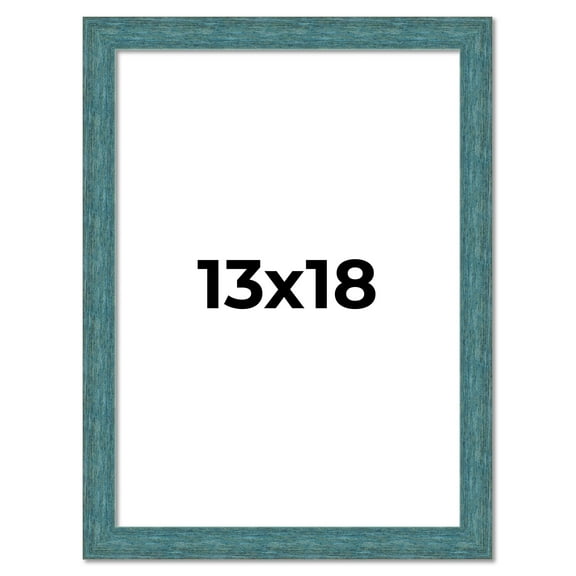 13x18 Frame Blue Rustic Barnwood Solid Wood Picture Frame Width 1.25 Inches | Interior Depth 0.5