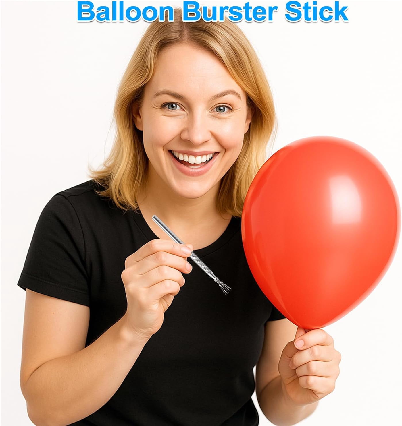 Balloon Burster Stick Balloon Popper Tool With 15 Steel Pins - Safe ...