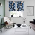 thumbnail image 4 of Navy Blue Coastal Kitchen Curtains Small Short 39 Inch Length, Nautical Summer Beach Shell Conch Grommet Top Bedroom Living Room Curtains, Light Filtering Cafe Curtain Drapes 2 Panels Set 55''x39'', 4 of 9