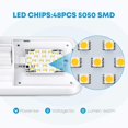 thumbnail image 2 of 12V Led RV Ceiling Dome Light RV Interior Lighting for Trailer Camper with Switch, Natural White 4000-4500K 600 Lumens (Pack of 5), 2 of 8