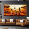 thumbnail image 2 of Pintura al óleo de una pieza de mujer africana sobre lienzo, imágenes de arte de pared abstracto de gran tamaño para sala de estar, decoración del hogar vintage, sin marco, 2 of 5