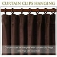 thumbnail image 2 of Velvet Curtains Brown Bedroom Panels Room Darkening Privacy Protect,W62x L90, Thermal Insulated Window Drapes Soundproof Boho Home Decor for Nursery/Hallway/Porch, 2 Panels, 2 of 6