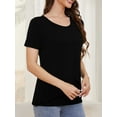 thumbnail image 2 of Beaisland Maternity Shirts Short Sleeve Nursing Tops, 3-Pack, 2 of 6