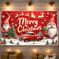 thumbnail image 2 of Decorative Design Christmas Banner Festive Theme Santa Claus Graphic Holiday Decoration Merry Christmas for Holiday Celebration Festive Decor Winter Wonderland, 2 of 9