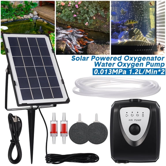 Pond pump solar powered,8w Solar Water Pump Backup Work All Day, Pond Filters for Outdoor Ponds Bird Baths DIY Water Feature