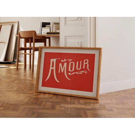 Valentine Amour Wall Art Print With Retro Festive Kitchen Decor