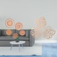 thumbnail image 2 of Adorno de pared colgante de hojas de palma, madera de ratán, placa tejida artesanal, adorno decorativo con diseño único de planta tropical, ideal para, 2 of 8