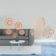 thumbnail image 2 of Adornos decorativos de pared con hojas de palma tejidas en ratán para salón de té, pasillo, dormitorio, porche, cafetería y decoración de selva, 2 of 8