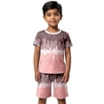 thumbnail image 5 of CONROSES Baby Boys Summer Outfit Set Ice Cream Graphic Short Sleeve T-Shirt Shorts Clothes Sets for Kids, Sizes 3-4 Years, 5 of 6