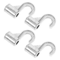 IDEANATEGRATE 4Pcs Closet Rod Brackets Simple Style Clothes Rod Bracket for Household Users
