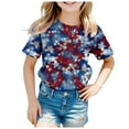 thumbnail image 2 of Mrzhqd 4Th Of July Shirts For Boys Girls Shirts For Teen Kids Short Sleeve Independence Day Prints T Shirt Child Tops Sky Blue 11-12 Years, 2 of 4