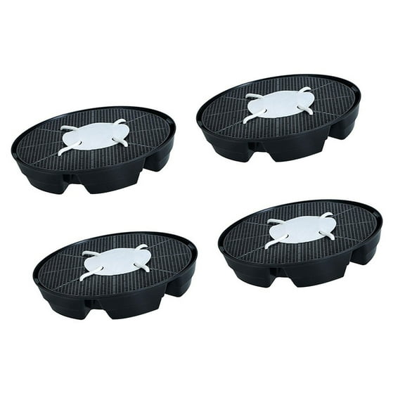 Pack of 4 Automatic Watering Plant Saucers Stands Indoor Outdoor Fabric Pots Base Tray Fit for Grow Bags