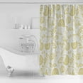 thumbnail image 4 of Extra Long Shower Curtain 72x96 Inch, Boho Yellow Floral Shower Curtain Waterproof Bathroom Decor Vintage Farmhouse Paisley Plant Leaf Fabric Bath Curtain Set Accessories with Hooks, 4 of 6