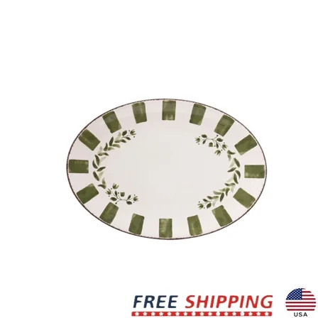 Bamboo Melamine Serving Tray Lightweight Shatter Resistant Ideal Entertaining Us