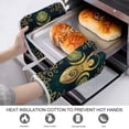 thumbnail image 3 of Riple Goddess with Triskele - Gold on Shimmer Green Oven Gloves And Pots Stand Set Oven Gloves And Pot Racks Pot Racks And Oven Gloves Set, 3 of 9