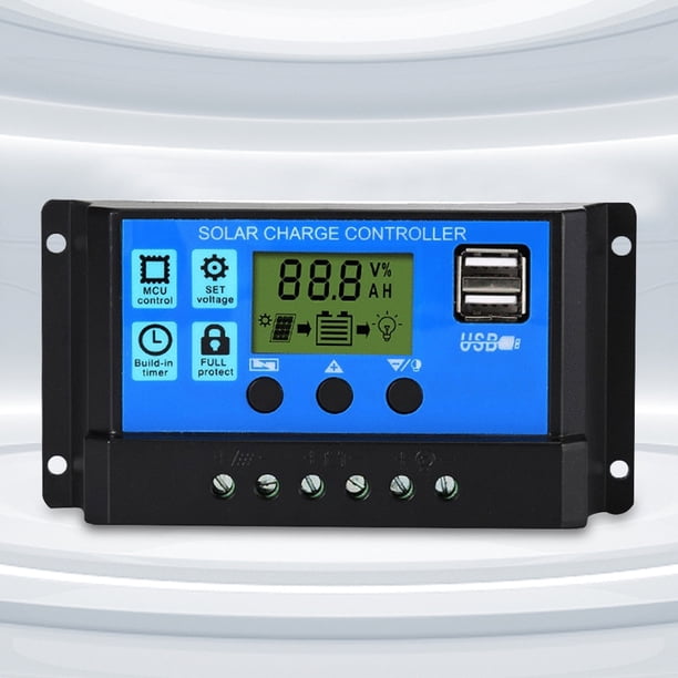 Controlador de carga 10A/20A/30A/40A/50A/60A/100A Solar Dual USB PWM (40A) Likrtyny Para estrenar