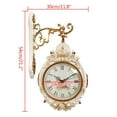 thumbnail image 2 of 7.5" Vintage Style Double Sided Wall Clock Large Hanging Home Dining Study Decor, 2 of 9