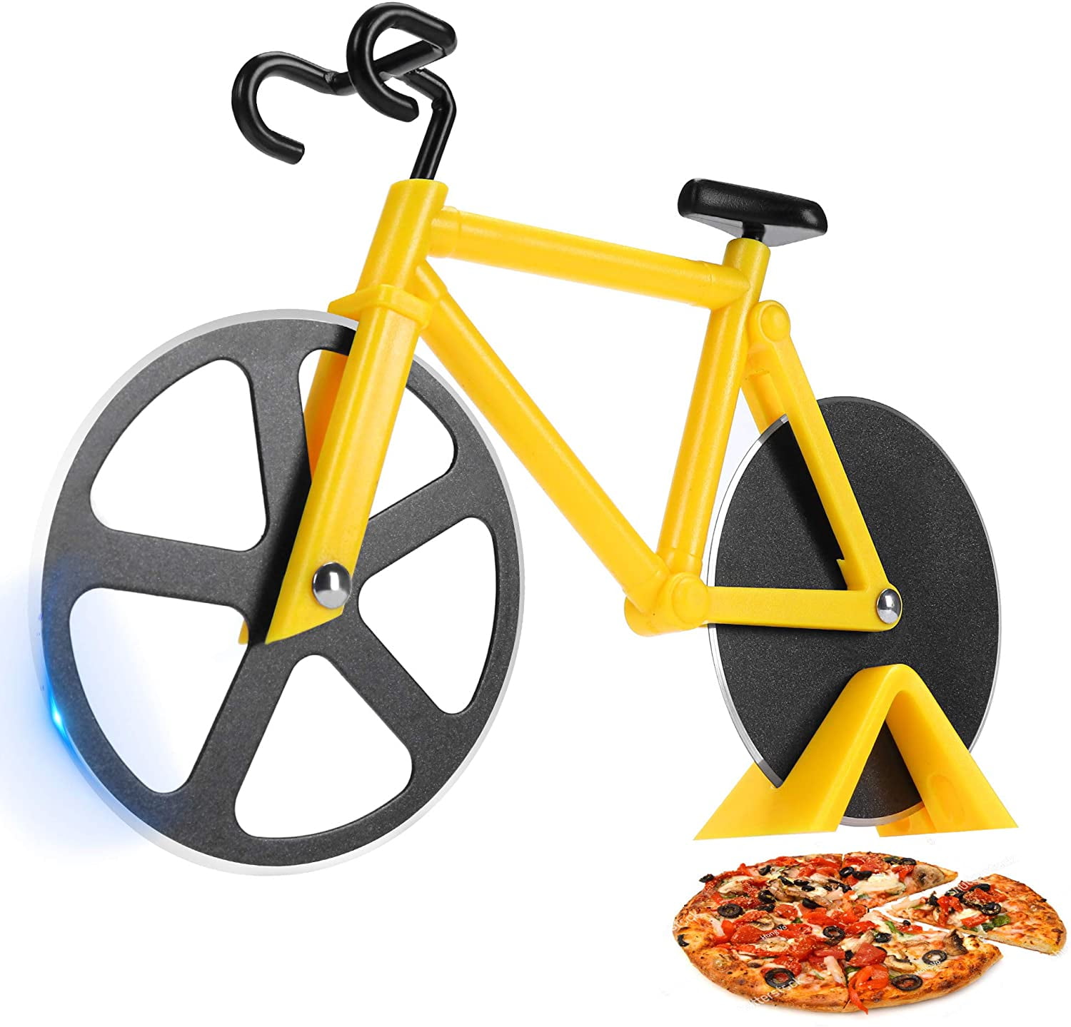 Bicycle Pizza Cutter Wheel Funny Housewarming Gifts for Men Bike Pizza Cutter Cool Gifts