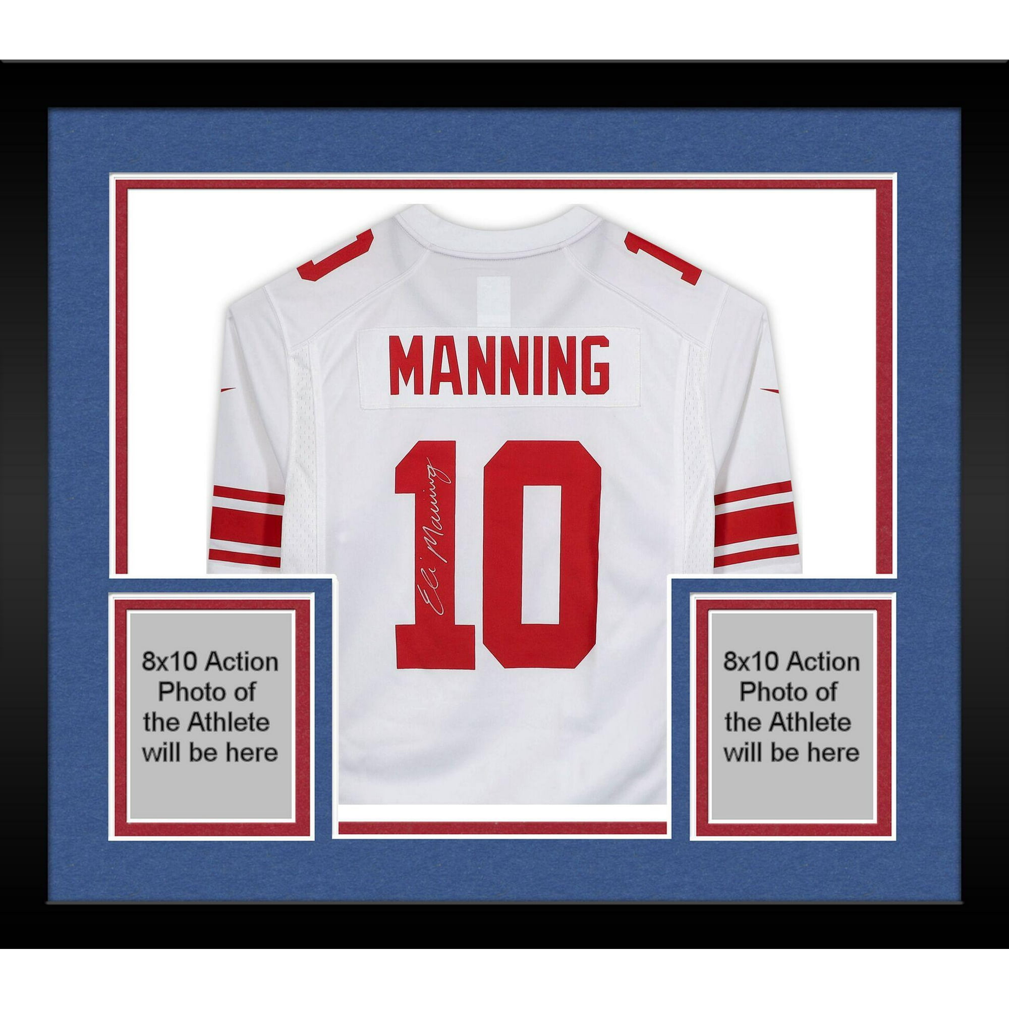 Framed Eli Manning New York Giants Autographed White Alternate