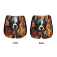 thumbnail image 5 of Lsque Cute Colorful Flower French Bulldog Printed Women's Running Shorts with Liner Pockets,Elastic Quick Dry Workout Athletic Gym Yoga Shorts,Womens High Waist Shorts-Large, 5 of 9