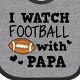 thumbnail image 4 of Inktastic I Watch Football with My Papa Boys Baby Bib, 4 of 4