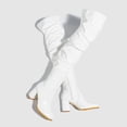 thumbnail image 6 of Mepaouo Thigh High Boots for Women Sexy Pointed Toe Over The Knee Boots Dance Long Boots(White,7.5), 6 of 9