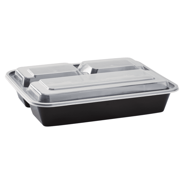 Karat 32oz PP Plastic Microwavable Rectangular Food Containers & Lids